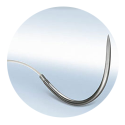 MONOSYN QUICK безбарвний, USP 4/0(1,5) 70см зворотно-ріжуча голка, 3/8 кола